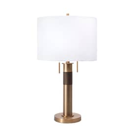 Brass 27-inch Tubular Iron Column Table Lamp swatch