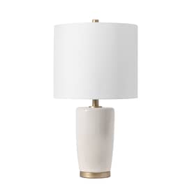 Cream 24-inch Glazed Ceramic Vase Table Lamp swatch