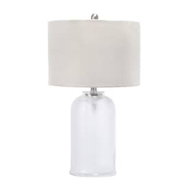 Clear 25-inch Stippled Glass Textured Table Lamp swatch