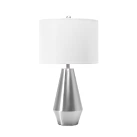 Silver 24-inch Polished Metal Teardrop Table Lamp swatch