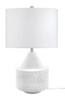 White 23-Inch Serenity Ceramic Table Lamp swatch