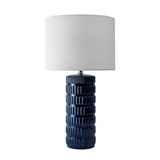 Blue 25-inch Tangela Ridged Ceramic Table Lamp swatch