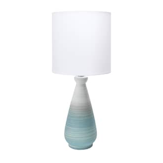25-inch Ombre Ceramic Striped Flask Table Lamp primary image