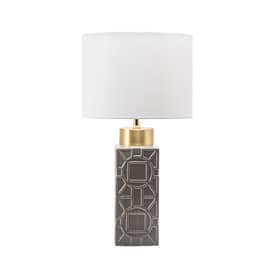 Gray 29-inch Ceramic Runic Emblem Table Lamp swatch
