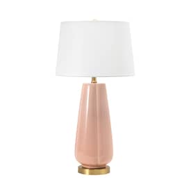 Pink 28-inch Golden Lotus Ceramic Table Lamp swatch