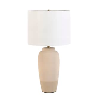 Beige 28-inch Sandy Ceramic Textured Vase Table Lamp swatch