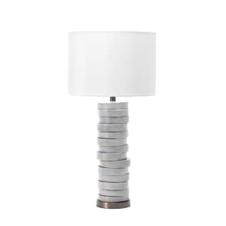30-inch Polyresin Stacked Column Table Lamp primary image