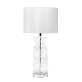 Clear 28-inch Sculpted Glass Vase Table Lamp swatch
