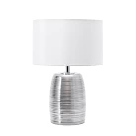 Silver 23-inch Ridged Glass Standard Table Lamp swatch