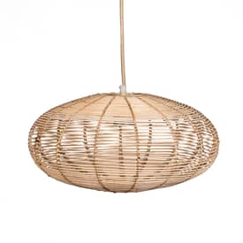 Beige 9-inch Rattan Orb Pendant swatch