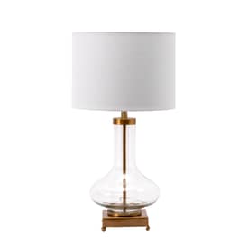 Brass 23-inch Glass Craned Flask Table Lamp swatch