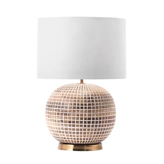 22-inch Textured Wood Latticed Globe Table Lamp primary image