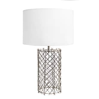 Silver 23-inch Metal Wire Mesh Basket Table Lamp swatch