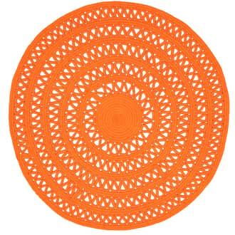 Orange 4' Bowline Handwoven Indoor/Outdoor Rug swatch