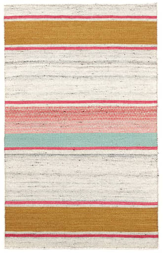 Multi 2' x 3' Claire Stripe Handwoven Wool Rug swatch