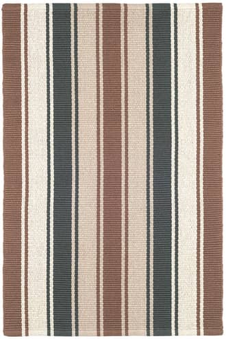 Brown 10' x 14' Ethan Stripe Handwoven Cotton Rug swatch