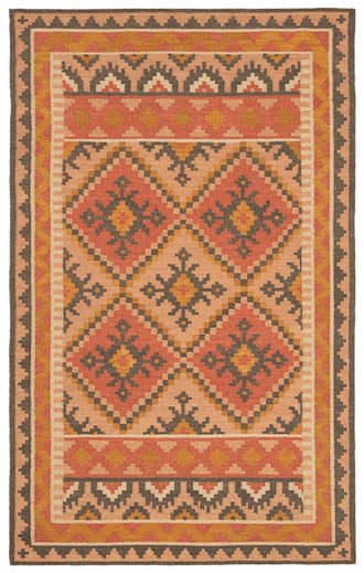 Multicolor 10' x 14' Reed Kilim Handwoven Wool Rug swatch
