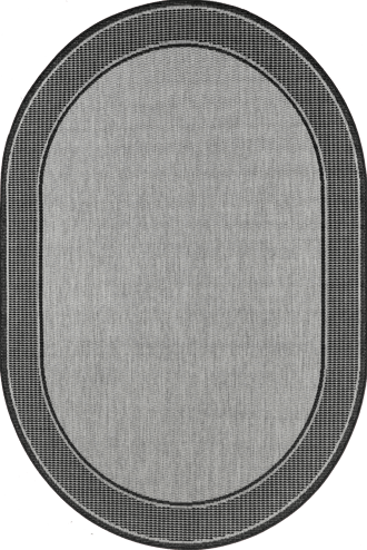 Monochrome Bordered Indoor/Outdoor Rug primary image