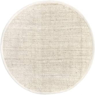 4' Handwoven Jute Ribbed Solid Rug primary image