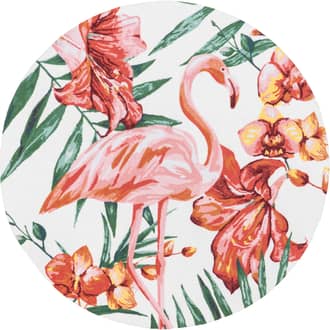 4' Floral Flamingo Indoor/Outdoor Rug primary image