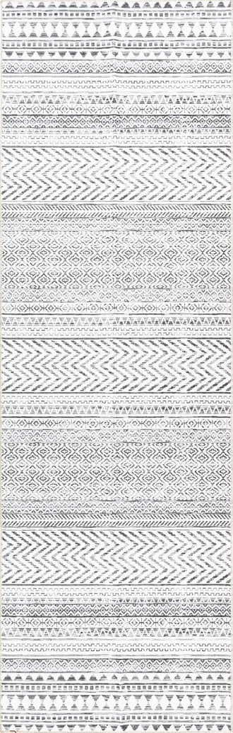 2' 6" x 12' Tribal Banded Washable Rug primary image