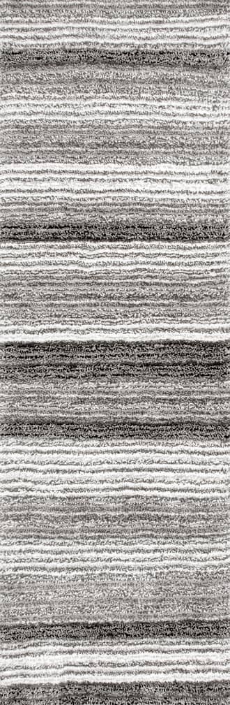 2' 6" x 12' Striped Shaggy Rug primary image