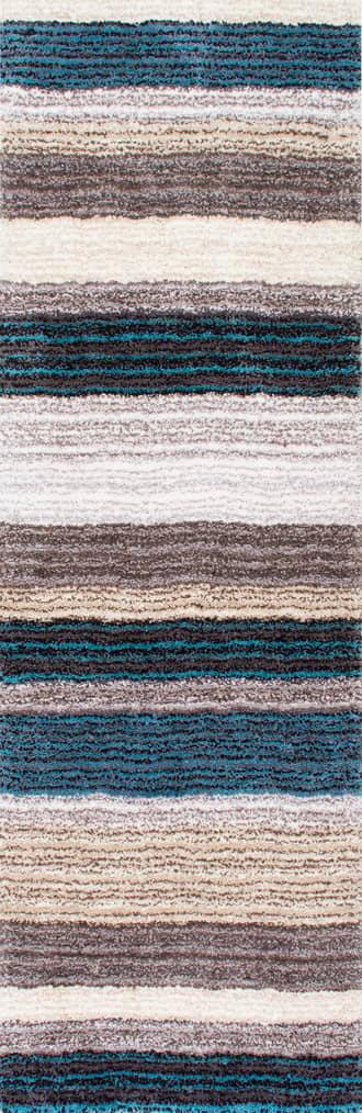 2' 6" x 14' Striped Shaggy Rug primary image