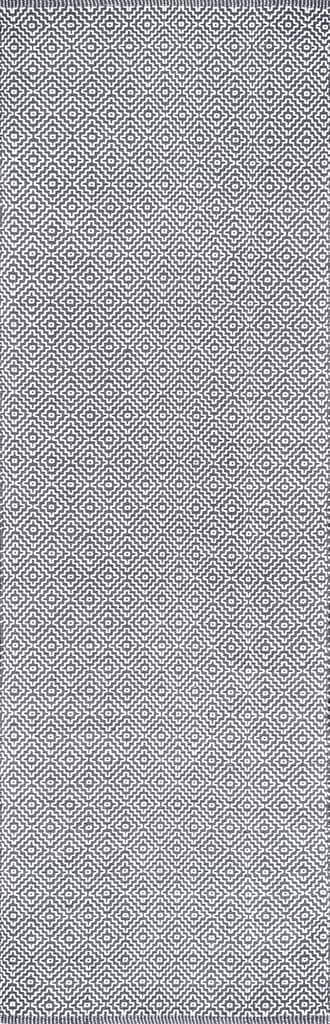 2' 6" x 6' Diamond Cotton Check Flatwoven Rug primary image