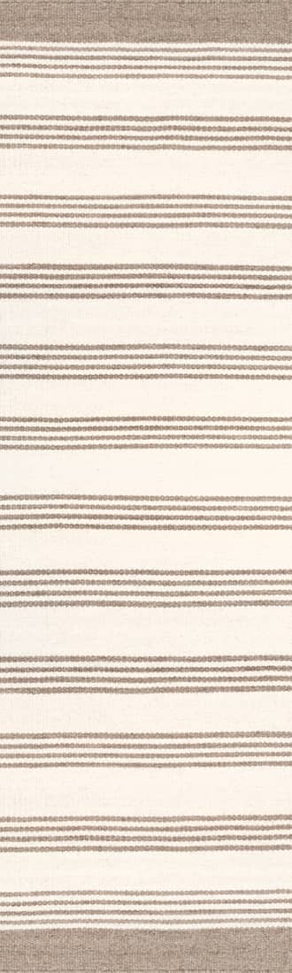 2' x 8' Sage Striped Wool-Blend Rug primary image