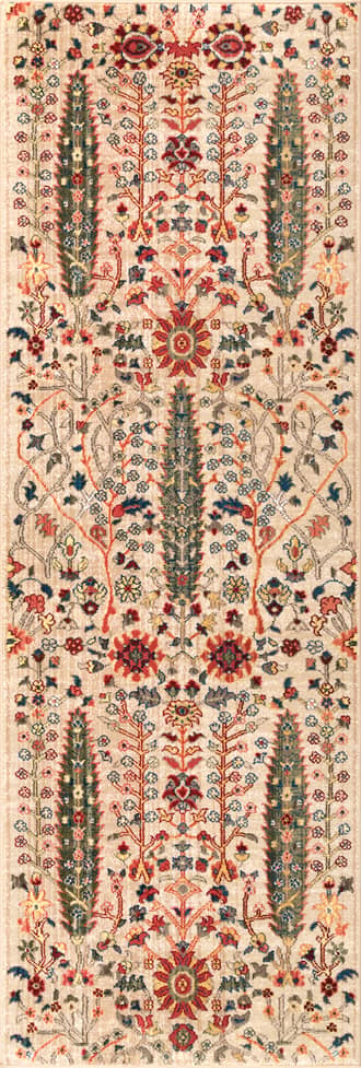 2' 6" x 8' Floral Fringed Rug primary image
