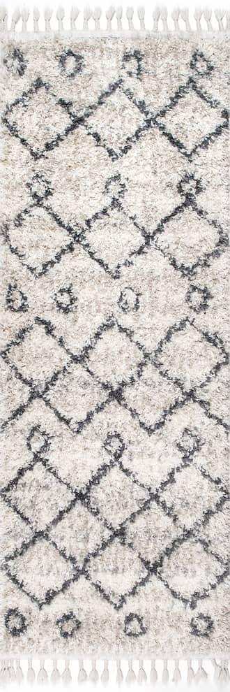 2' 6" x 8' Diamond Moroccan Shag With Tassels Rug primary image