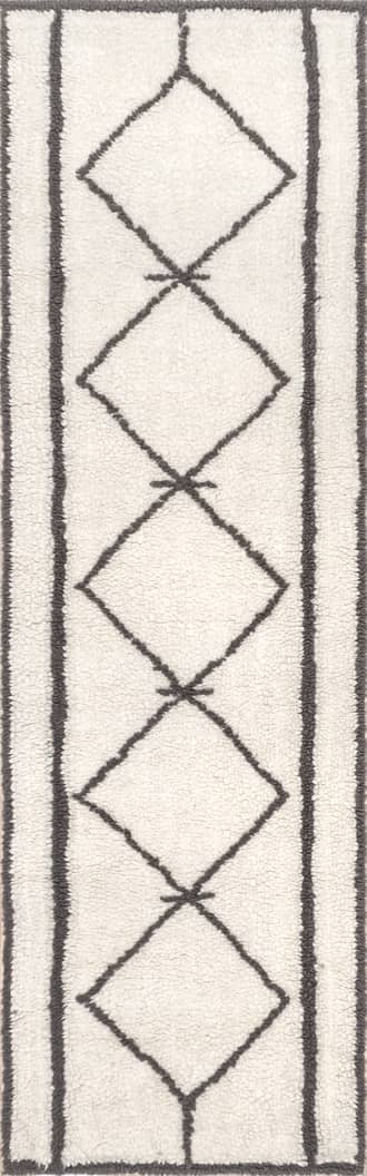 2' x 8' Aleena Wool Diamond Washable Rug primary image