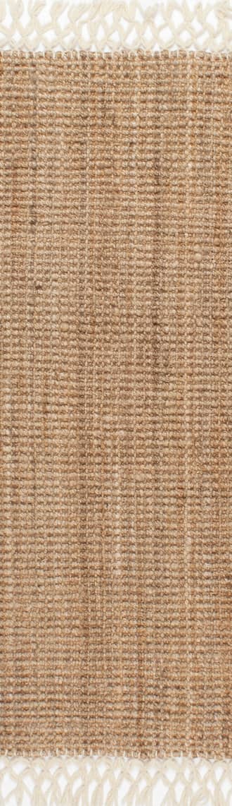2' 6" x 8' Hand Woven Jute with Wool Fringe Rug primary image