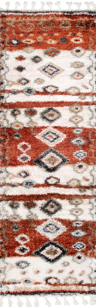 2' 6" x 10' Moroccan Diamond Shag With Tassels Rug primary image